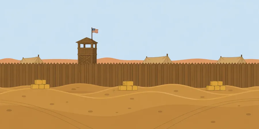 Wooden frontier fort